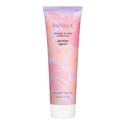 Picture of Pacifica Hair Conditioner - Jasmine Agave Strength & Shine Hair Repair - for All Hair Types - Moisturizes & Hydrates Dry Brittle Hair - Parabens & Sulfates Free Clean Beauty Vegan Dermatologist Tested