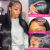 Picture of mengkai 24 Inch 13x6 Lace Front Wigs Human Hair Pre Plucked Straight HD Lace Frontal Wigs Human Hair 180% Density Glueless Wigs Human Hair Pre Plucked Straight Frontal Wigs for Black Women Human Hair