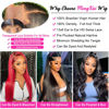 Picture of mengkai 24 Inch 13x6 Lace Front Wigs Human Hair Pre Plucked Straight HD Lace Frontal Wigs Human Hair 180% Density Glueless Wigs Human Hair Pre Plucked Straight Frontal Wigs for Black Women Human Hair