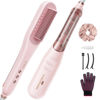 Picture of Wavytalk Pro Steam Hair Straightener Brush, 3 in 1 Straightening Brush with Steam, Brush and Straightener, Steam Features to Enhance Nourishing Styling Experiences and Expedite the Straightening, Pink