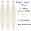 Picture of Leticia Blonde White Braiding Hair Prestretched Human Hair Kanekalon Braiding Hair