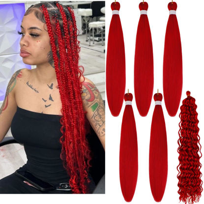 Picture of Leticia Red Braiding Hair for Boho Braids Curly Boho Braiding Hair Boho Hair for Braiding Braids