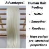 Picture of White Braiding Hair Pre stretched Kanekalon Braiding Hair Braids Hair