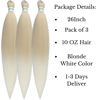 Picture of Leticia Blonde White Braiding Hair Prestretched Human Hair Kanekalon Braiding Hair