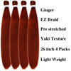 Picture of Ginger Braiding Hair Pre stretched Curly Deep Wave Boho Hair for Braiding Ez Braid Colored Hair Extensions Synthetic Braids