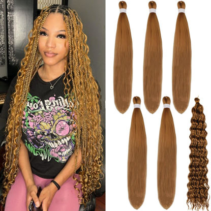 Picture of Leticia Honey Blonde Braiding Hair for Boho Braids Curly Boho Braiding Hair Boho Hair for Braiding Braids