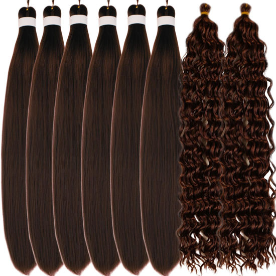 Picture of Brown Braiding Hair for Boho Braids Curly Boho Braiding Hair Boho Hair for Braiding Braids