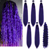 Picture of Leticia Purple Braiding Hair for Boho Braids Curly Boho Braiding Hair Boho Hair for Braiding Braids