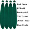 Picture of Turquoise Green Braiding Hair Pre stretched Curly Deep Wave Boho Hair for Braiding Ez Braid Colored Hair Extensions Synthetic Braids