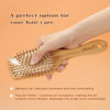 Picture of BFWood Bamboo Paddle Hairbrush with Bamboo Bristles for Massaging Scalp