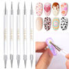 Picture of SAVILAND Quick-Paint Dotting Tools Nail Art Pen: 5PCS Multi-Size Nail Art Tools Double Ended Nail Design Kit for Dot Drawing Home Salon, Pattern Tracing Pen, Ball Embossing Pen for Transfer Paper