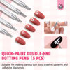 Picture of SAVILAND Quick-Paint Dotting Tools Nail Art Pen: 5PCS Multi-Size Nail Art Tools Double Ended Nail Design Kit for Dot Drawing Home Salon, Pattern Tracing Pen, Ball Embossing Pen for Transfer Paper