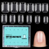Picture of TOMICCA Extra Short Square Fake Nail Tips, Half Matte Acrylic Pre Filed Soft Gel Nail Tips, 360Pcs Full Cover Pre Shaped 12 Sizes Fake Nails for Beginner and Professional DIY Nail Salon