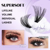 Picture of Lash Clusters 70D Individual Lashes 280PCS Eyelash Clusters Supersoft D Curl Cluster Eyelash Extensions 10-18 Mixed Eyelash Extension Wispy Volume Cluster Lashes DIY at Home (70D-D-10-18MIX)