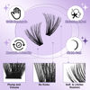 Picture of Lash Clusters 70D Individual Lashes 280PCS Eyelash Clusters Supersoft D Curl Cluster Eyelash Extensions 10-18 Mixed Eyelash Extension Wispy Volume Cluster Lashes DIY at Home (70D-D-10-18MIX)