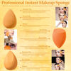 Picture of 14 Pcs Makeup Sponge Set,Beauty Sponges Blender with 4 Pcs Powder Puff and 4 Pcs Mini Make up Sponges Birthday Gift,Mother's Day Gift for Women Liquid,Foundation,Powder,Concealer,Cream(Orange)