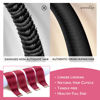 Picture of WENNALIFE Tape in Hair Extensions Human Hair Burgundy Red Tape in Extensions, 10pcs 25g 18 inch Remy Invisible Tape Ins Straight Colored Soft Real Human Hair Tape in Extensions Refill Set Extensions
