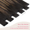Picture of WENNALIFE Tape in Hair Extensions Human Hair Balayage Natural Black to Chestnut Brown Tape in Extensions, 10pcs 25g 16 inch Remy Invisible Tape Ins Straight Soft Real Human Hair Tape in Extensions