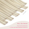 Picture of WENNALIFE Tape in Hair Extensions Human Hair Ash Blonde Highlighted Platinum Blonde Tape in Extensions, 10pcs 25g 14 inch Remy Invisible Tape Ins Straight Soft Real Human Hair Tape in Extensions