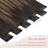 Picture of WENNALIFE Tape in Hair Extensions Human Hair Balayage Dark Brown Mixed Chestnut Brown Tape in Extensions, 10pcs 25g 14 inch Remy Invisible Tape Ins Straight Soft Real Human Hair Tape in Extensions