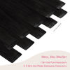 Picture of WENNALIFE Tape in Hair Extensions Human Hair Jet Black Tape in Extensions, 10pcs 20g 12 inch Remy Invisible Tape Ins Straight Colored Soft Real Human Hair Tape in Extensions Refill Set Extensions