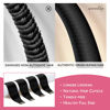 Picture of WENNALIFE Tape in Hair Extensions Human Hair Jet Black Tape in Extensions, 10pcs 25g 16 inch Remy Invisible Tape Ins Straight Colored Soft Real Human Hair Tape in Extensions Refill Set Extensions
