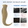 Picture of DOORES Hair Extensions Tape in, Balayage Light Blonde Highlighted Golden Blonde 16 Inch 40pcs 100g, Tape in Human Hair Extensions Straight Natural Hair Extensions