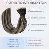 Picture of DOORES Tape in Hair Extensions Human Hair, Balayage Natural Black to Light Blonde 16 Inch 40pcs 100g, Remy Human Hair Tape in Natural Hair Extensions Straight