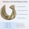 Picture of DOORES Hair extensions Tape in Human Hair, Light Brown Highlighted Medium Blonde 14 Inch 100g 40pcs, Remy Hair Extensions Straight Natural Hair Skin Weft