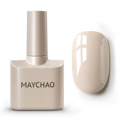 Picture of MAYCHAO 15ML Gel Nail Polish 1Pc Vanilla Frosting Gel Polish Soak Off UV LED Nail Polish Nail Art Starter Manicure Salon DIY at Home, 0.5 OZ