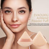 Picture of 2 Pcs EVAOUXIU Triangle Powder Puff for Face Powder, Soft Plush Setting Powder Puff, Velour Cosmetic Foundation Blender Sponge Beauty Makeup Tools (Nude)