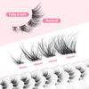 Picture of Lashes Cluster Cat Eye Lashes Natural Look Wispy Lash Extension Clusters C Curl Individual Lashes False Clear Band Eyelashes By MilyBest