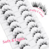 Picture of Lashes Cluster Cat Eye Lashes Natural Look Wispy Lash Extension Clusters C Curl Individual Lashes False Clear Band Eyelashes By MilyBest