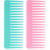 Picture of Large Hair Detangling Comb Wide Tooth Comb for Curly Hair Wet Dry Hair, No Handle Detangler Comb Styling Shampoo Comb (Cyan, Pink)