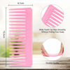 Picture of Large Hair Detangling Comb Wide Tooth Comb for Curly Hair Wet Dry Hair, No Handle Detangler Comb Styling Shampoo Comb (Cyan, Pink)