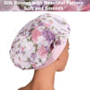 Picture of Satin Bonnet Hair Bonnet for Sleeping- 4 Pack Large Silk Bonnets for Black Women with Elastic Soft Band for Hair Care