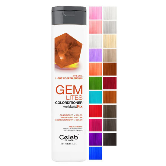 Picture of Celeb Luxury Colorwash Color Depositing Conditioner - Color Refresher , Vegan Hair Dye Mask, Bondfix Bond Rebuilder, Gem Lites Fire Opal