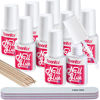 Picture of Teenitor Best Nail Glue for Press Ons, 10 Pack Brush On Nail Glue Strong for Acrylic Nails with Nail File, Fake Nail Glue Pink Nail Glue