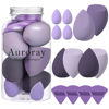 Picture of 14 Pcs Makeup Sponge Set, Beauty Sponges Blender with 4 Pcs Powder Puff and 4 Pcs Mini Make up Sponges for Liquid,Foundation,Powder,Concealer,Cream (Purple)