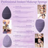 Picture of 14 Pcs Makeup Sponge Set, Beauty Sponges Blender with 4 Pcs Powder Puff and 4 Pcs Mini Make up Sponges for Liquid,Foundation,Powder,Concealer,Cream (Purple)