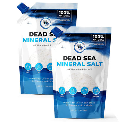 Picture of Marco Esra Dead Sea Salt - Dead Sea Salts for Soaking, Mineral Salt for Bath, Spa, Shower - Pure and Natural Bath Salt for Foot Soak, More Minerals Then Epsom Salt, Fine Salt Mined from Dead Sea
