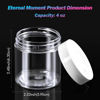 Picture of 36 Pack 4 OZ Plastic Jars Round Clear Cosmetic Container Jars with White Lids, Eternal Moment Plastic Slime Jars for Lotion, Cream, Ointments, Makeup, Eye shadow, Samples, Potravel Storage