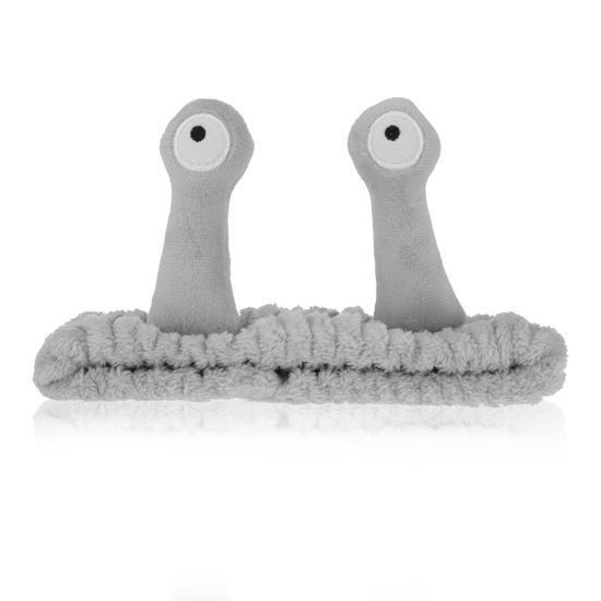 Picture of Snail Headband for Face Washing, Spa Makeup, Sports - Cute Coral Fleece Elastic Headband with Creative Hair Accessories
