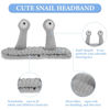 Picture of Snail Headband for Face Washing, Spa Makeup, Sports - Cute Coral Fleece Elastic Headband with Creative Hair Accessories
