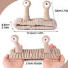 Picture of Face Wash Headband, Palm and Snail Spa Hair Bands Makeup Headbands Women Cartoon Cute Coral Fleece Elastic Headband Creative Hair Accessories for Washing Face Shower Sports Beauty Skincare (Khaki)