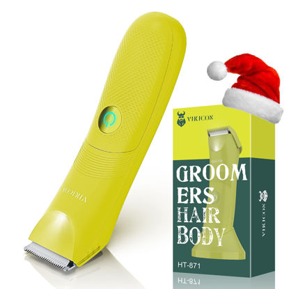 Picture of VIKICON Unisex Hair Trimmer - Cordless Electric Razor for Men and Women, Waterproof, Adjustable Length Guards, LED Light, Removable Blade Heads, 60-Minute Continuous Shaving