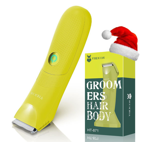 Picture of VIKICON Unisex Hair Trimmer - Cordless Electric Razor for Men and Women, Waterproof, Adjustable Length Guards, LED Light, Removable Blade Heads, 60-Minute Continuous Shaving