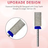 Picture of Makartt Nail Drill Bits, Large Barrel Carbide Diamond Sanding Bit for Nail Prep Shaping, Upgrade Nail Drill Tips with Cross Teeth and Dust-Proof Ring for Manicure Salon Cuticle Remove, M #150 Grit