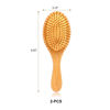 Picture of 2 Piece Bamboo Hair Brush for Hair Growth, Wooden Paddle Detangler Hairbrush with Natural Bamboo Bristles, For All Hair Types - Women & Men, Scalp Massage, Smooths Tangles & Knots