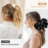 Picture of 9.5 inch Silk Scrunchies Oversized Scrunchie Jumbo Scrunchies Giant Silk Scrunchie Extra Large Satin Scrunchies Thick Elastic Fluffy Hair Ties for Women and Girls 3 Pack (Black, Pink, Ivory)